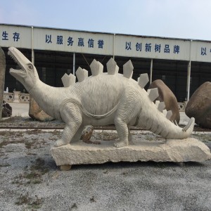 大規模な恐竜イルカサメの石の彫刻と彫刻ナチュラルピュアハンドワークアートワーク